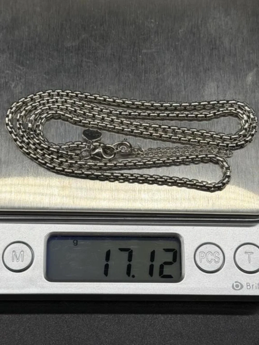 EFFY 925 Sterling Silver Box Link Chain Necklace 22” Italy Signed Tag
